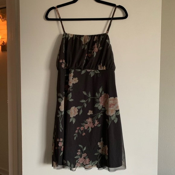 NWOT American Eagle Chiffon Floral Spaghetti Strap Sun Dress size Medium - Picture 1 of 6